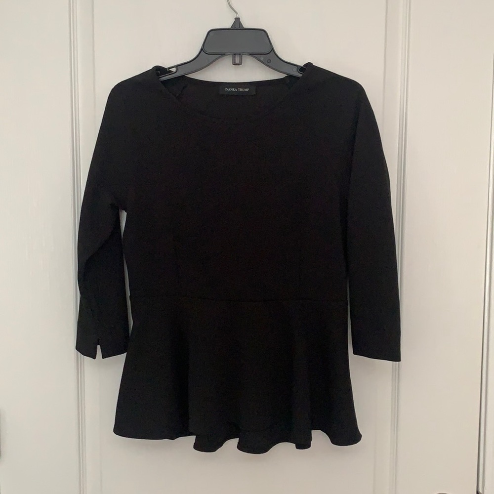 Black peplum blouse